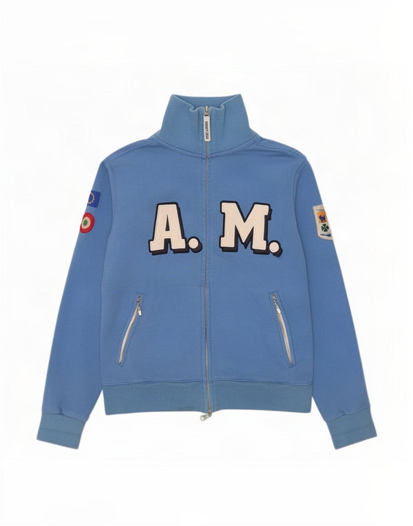 Giacca da ginnastica da uomo con grafica Aeronautica Militare piccola in cotone blu