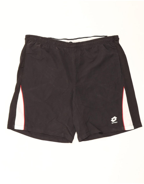 Pantaloncini sportivi da uomo Lotto 2XL Poliestere color block nero