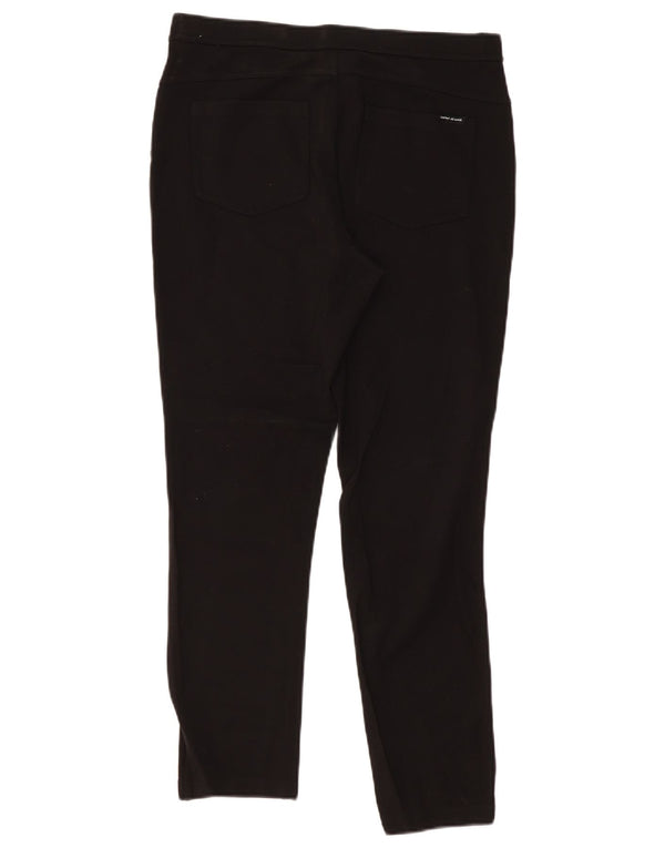 Pantaloni casual slim da donna Dkny grandi W32 L27 viscosa nera