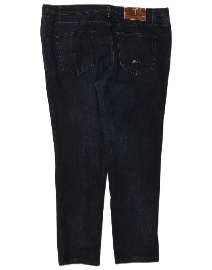 Jeans Cropped Donna Trussardi W29 L25 Cotone Blu Navy