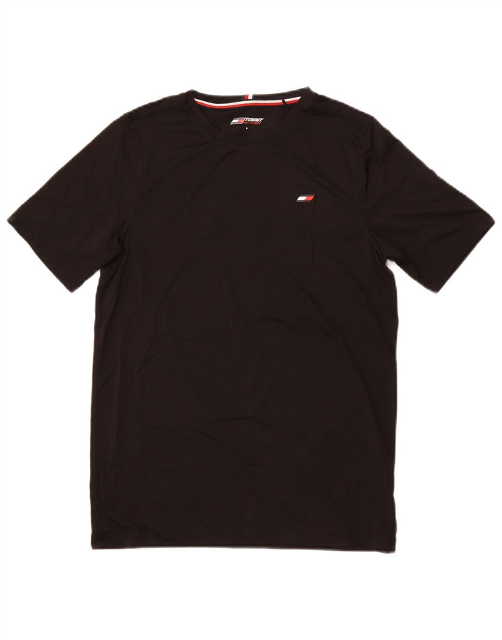 TOMMY HILFIGER T-shirt da uomo Top piccola nera in poliestere