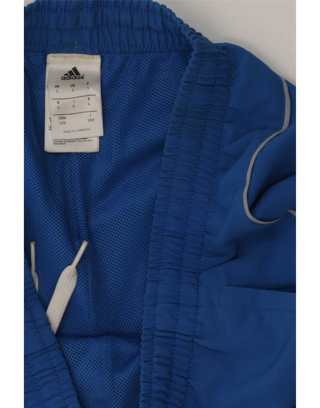 Pantaloncini sportivi grafici da uomo Adidas grandi in poliestere blu