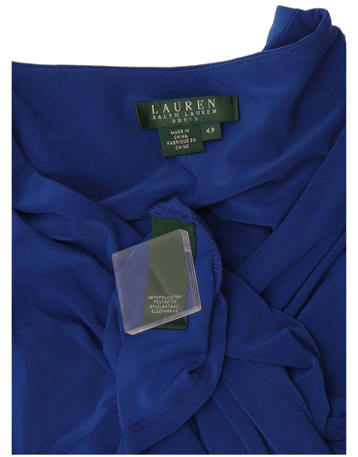 Abito tubino senza maniche da donna Ralph Lauren US 4 piccolo poliestere blu