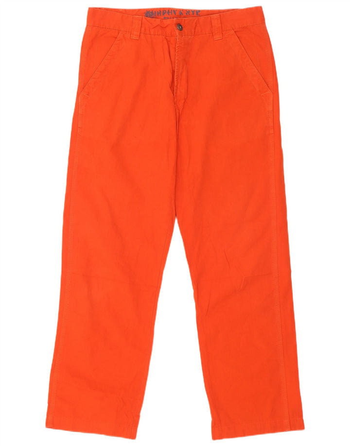 Pantaloni dritti da uomo Murphy & Nye Sailmakers W33 L30 cotone arancione