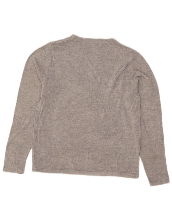 Maglione maglione con scollo a barca da donna Marks & Spencer UK 12 Acrilico grigio medio