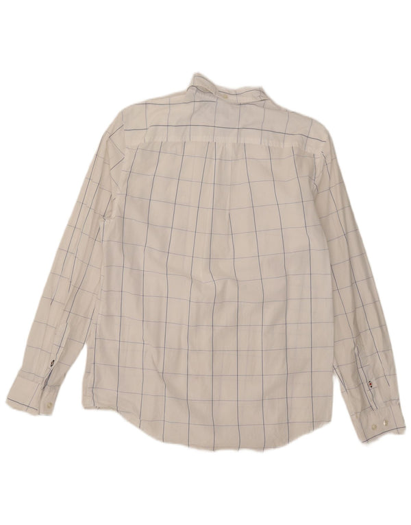 Camicia da uomo Tommy Hilfiger in cotone a quadri bianchi medi