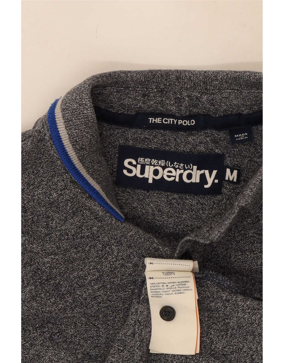 Polo da uomo Superdry in cotone blu navy medio