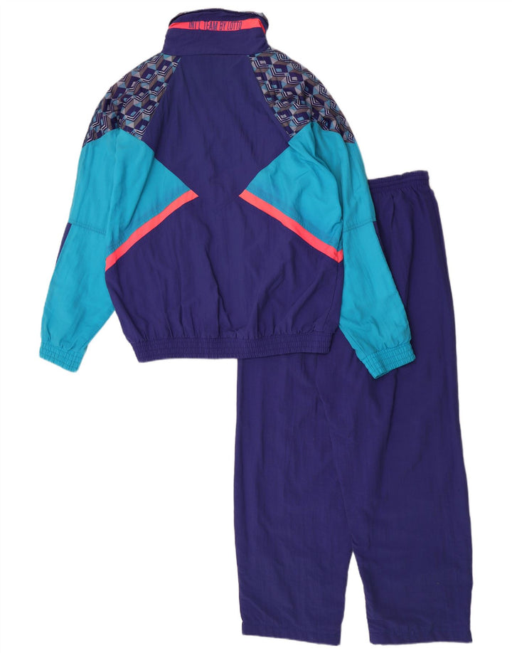 Tuta intera da uomo Lotto in nylon color block blu medio