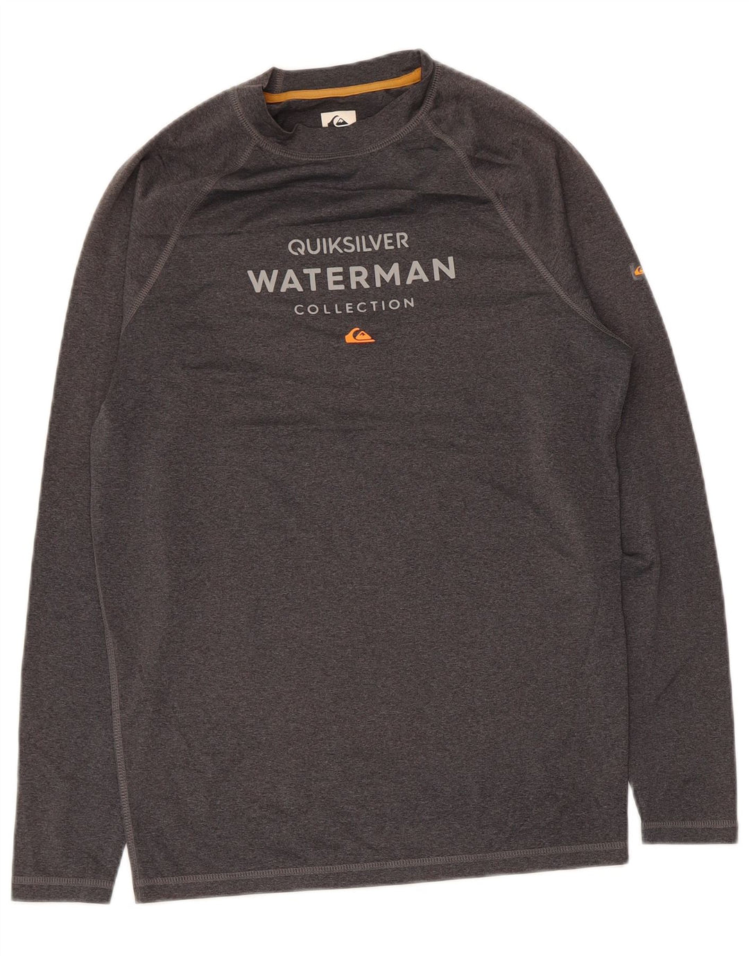 Quiksilver Maglietta grafica da uomo a maniche lunghe grande in poliestere grigio