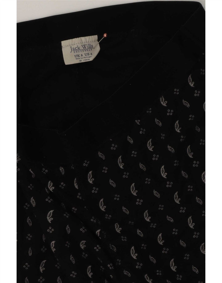 Leggings modello astratto da donna Jack Wills UK 8 piccolo nero