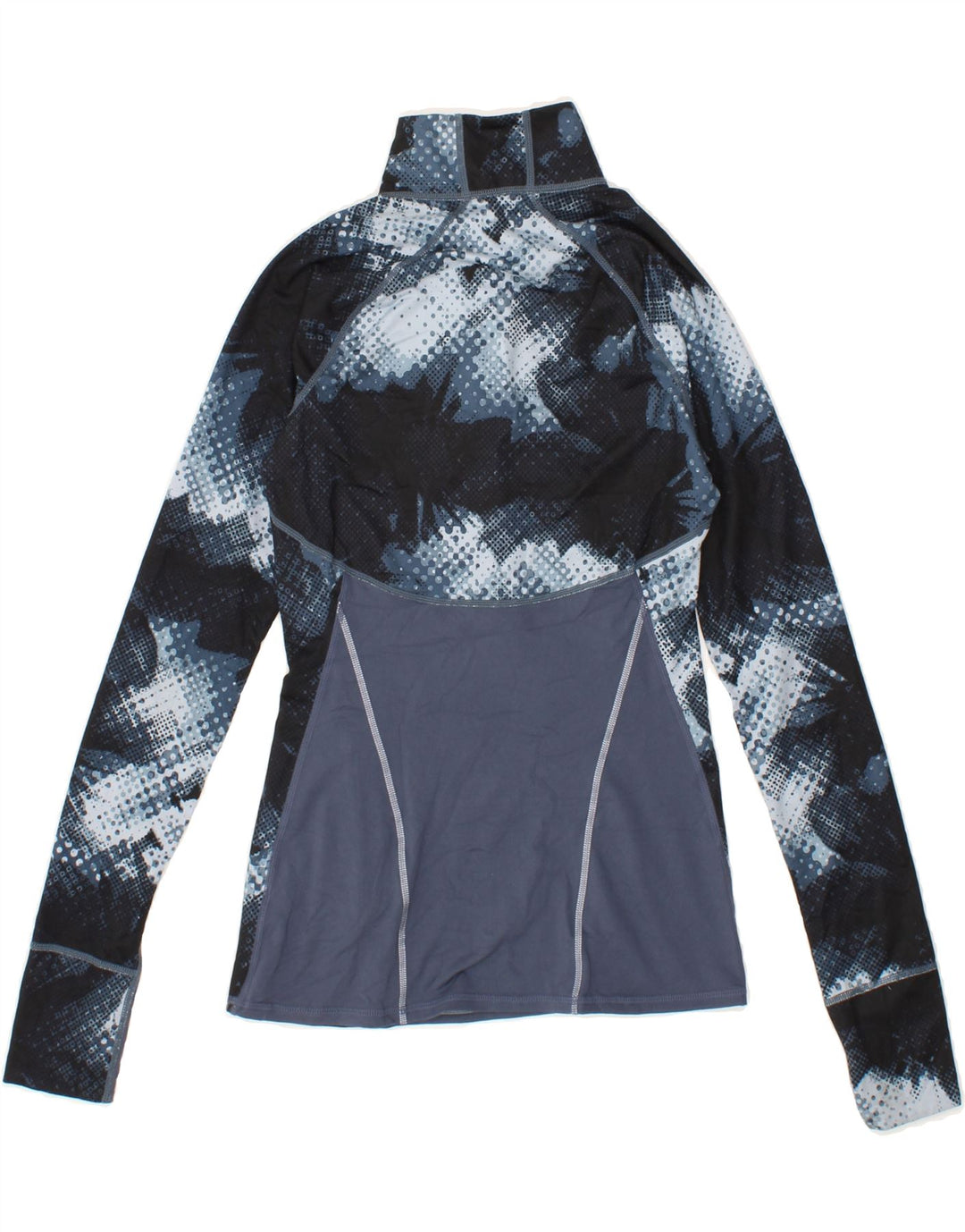ATHLETA Womens Pullover Tracksuit Top UK 2 2XS Navy Blue Colourblock Vintage Athleta and Second-Hand Athleta from Messina Hembry 