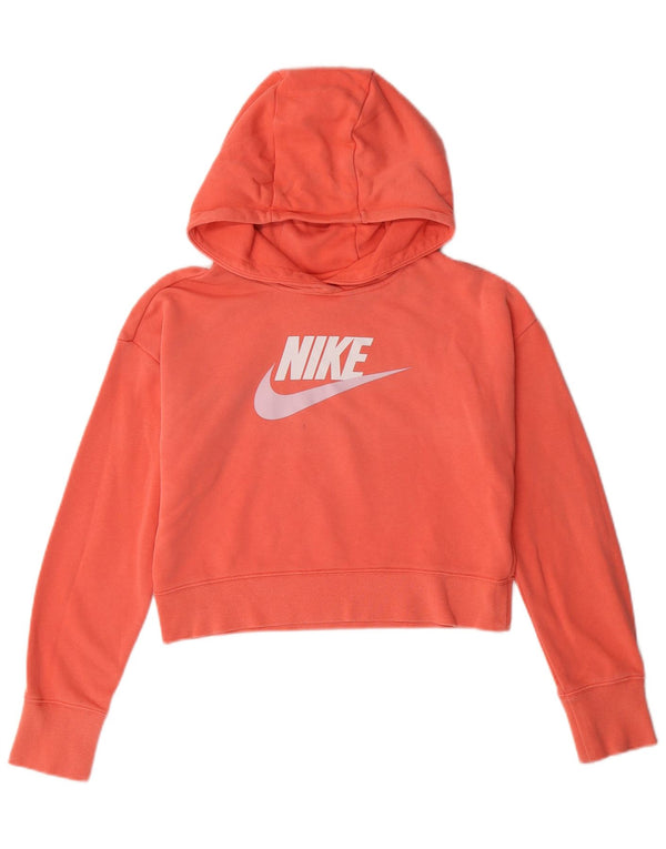 Felpa con cappuccio grafica NIKE per ragazze, 12-13 anni, grande in cotone rosa