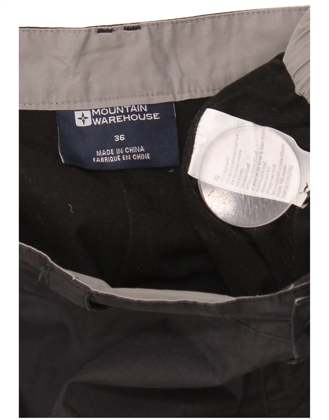 Pantaloni corti cargo dritti da uomo Mountain Warehouse W36 L25 neri