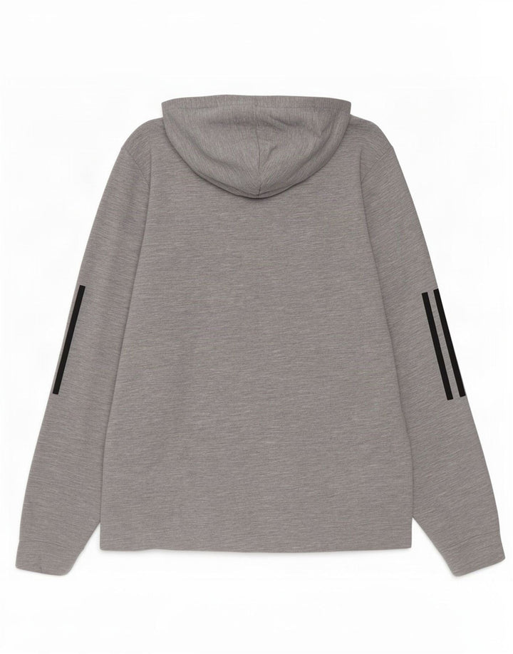 Felpa con cappuccio grafica da uomo Adidas piccola in poliestere grigio