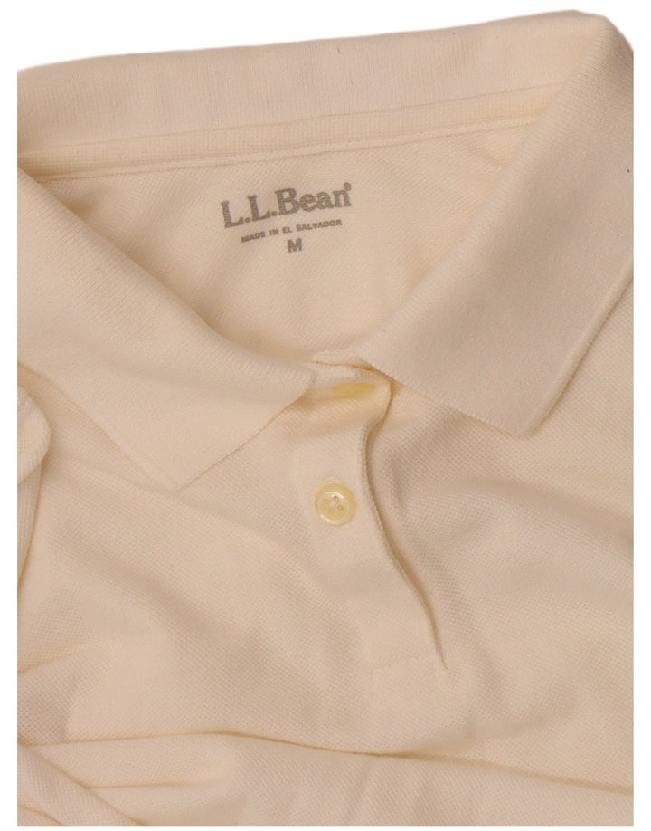 Polo a maniche lunghe da donna L.L.Bean UK 14 Medium White