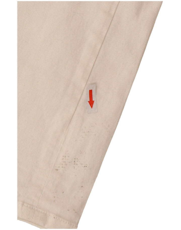 Jeans dritti da donna Calvin Klein US 10 medio W30 L26 cotone bianco