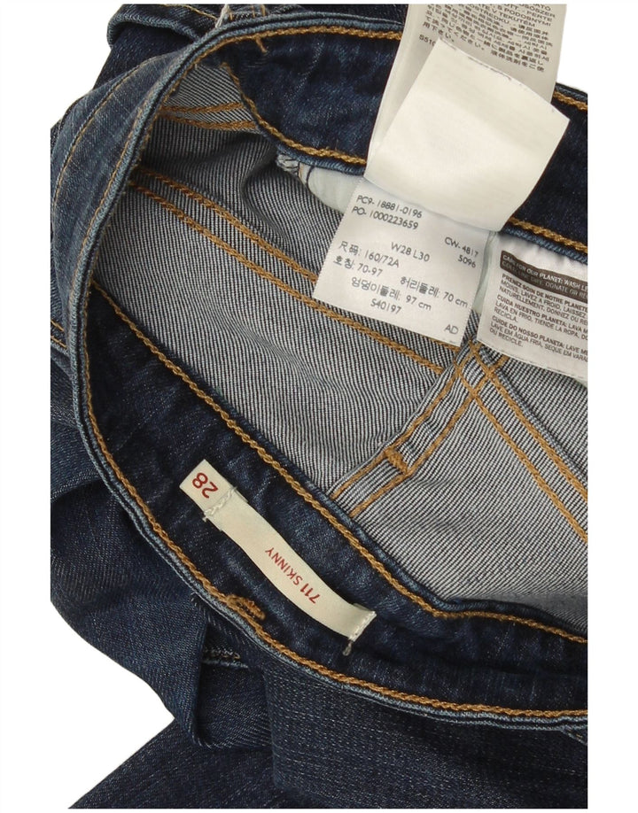 Jeans Levi's 711 Skinny da donna W28 L30 Lyocell blu