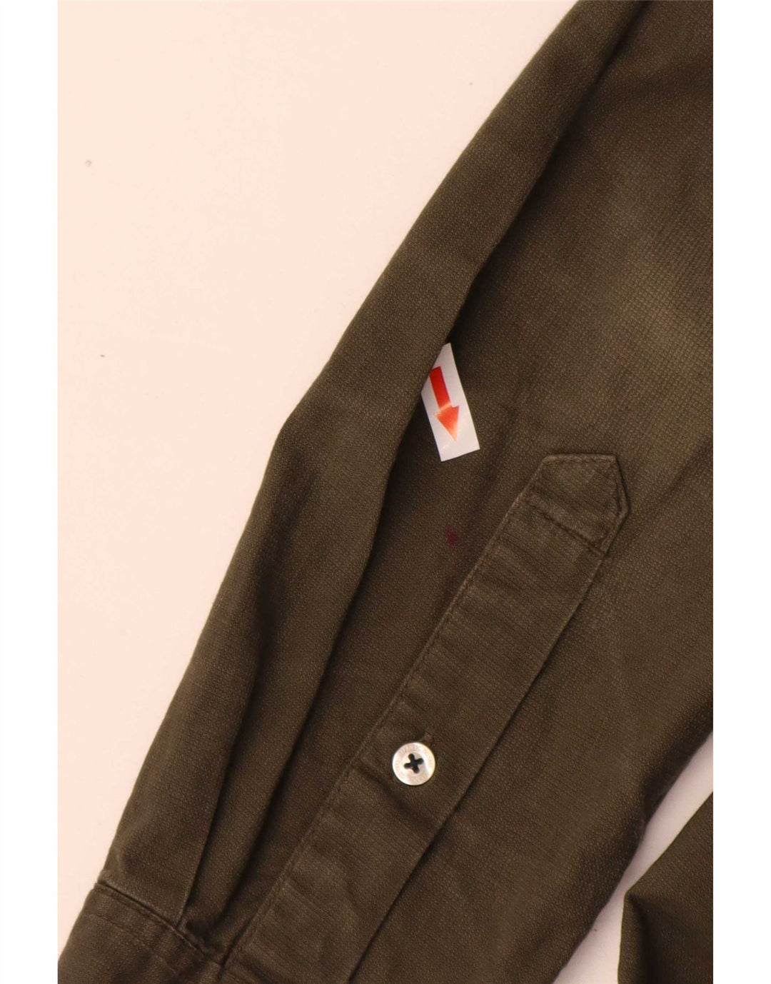 Camicia slim fit da uomo Lee in cotone kaki medio
