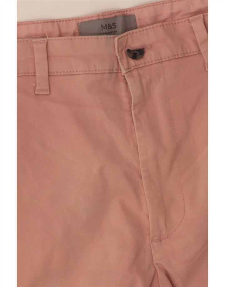Pantaloncini chino da uomo Marks & Spencer W32 cotone rosa medio