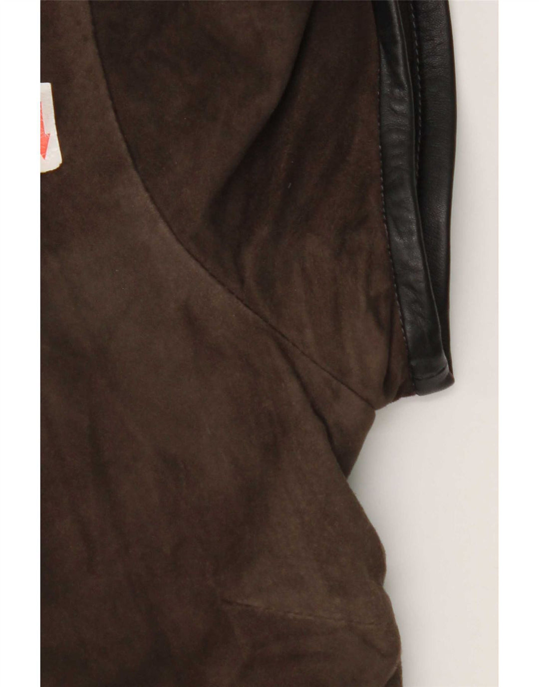 Abito a trapezio vintage da donna in pelle scamosciata IT 44 Marrone medio