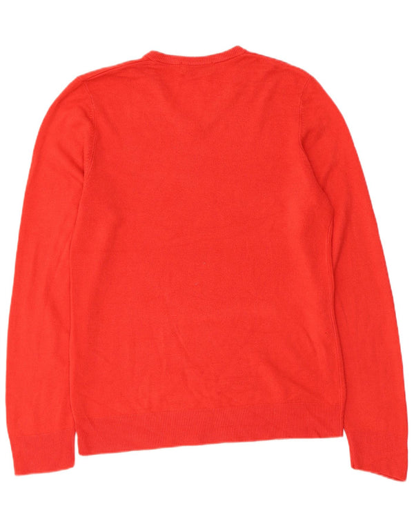 Maglione da uomo con scollo a V blu Harbour Marks & Spencer piccolo acrilico rosso
