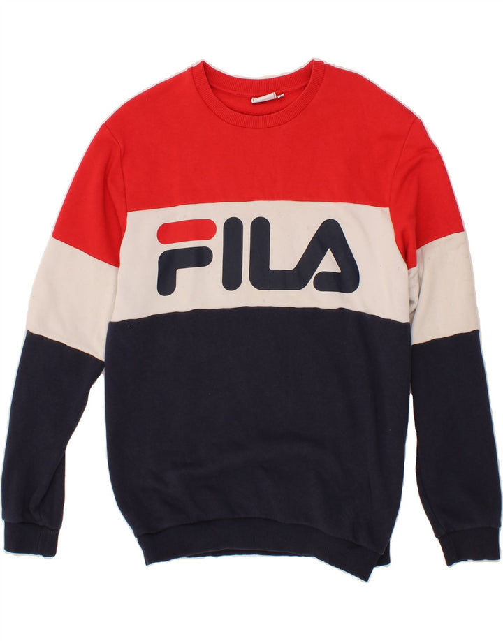 FILA Felpa grafica da uomo Maglione medio multicolore Colourblock