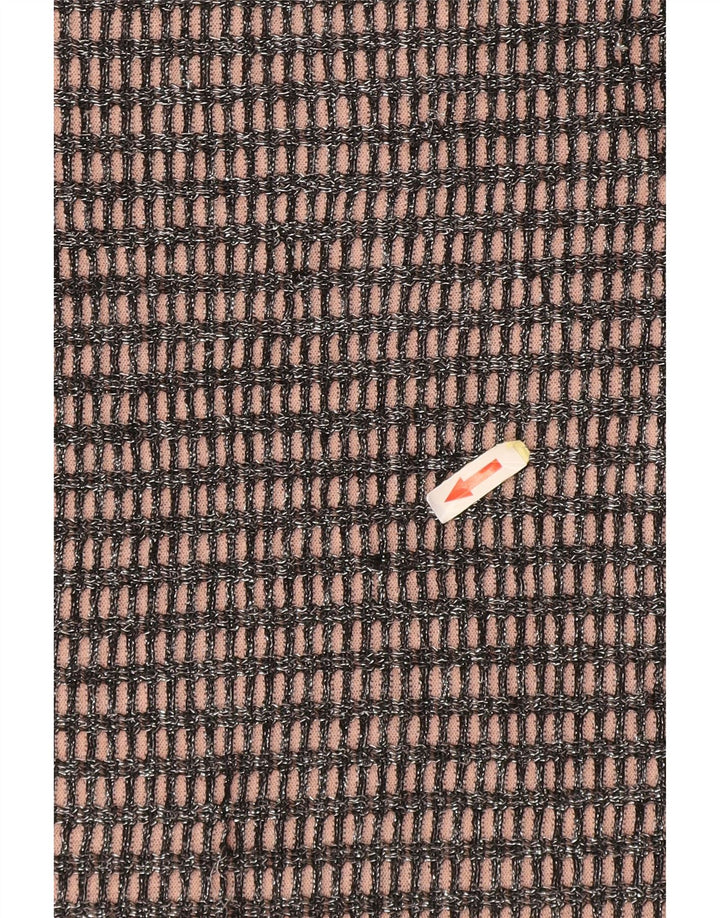 T-shirt oversize da donna Zara UK 14 poliestere a righe nere medie