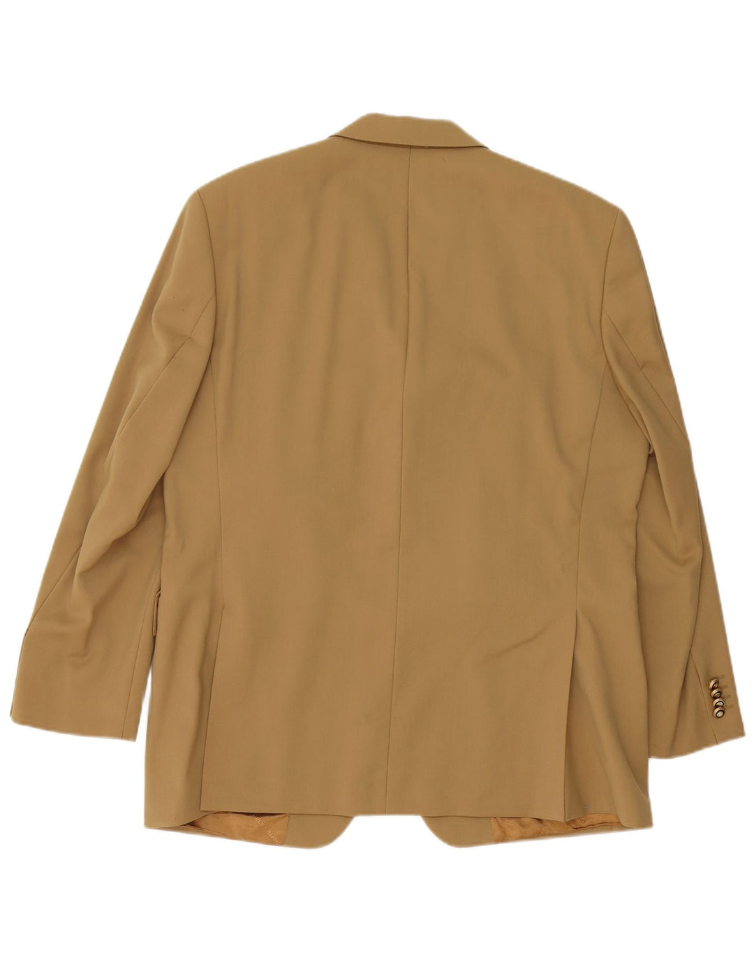 PIERRE CARDIN Giacca blazer a 3 bottoni da uomo UK 40 Large Beige Lana vergine