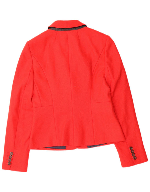 Giacca blazer da donna a 2 bottoni Hobbs UK 10 piccola lana rossa