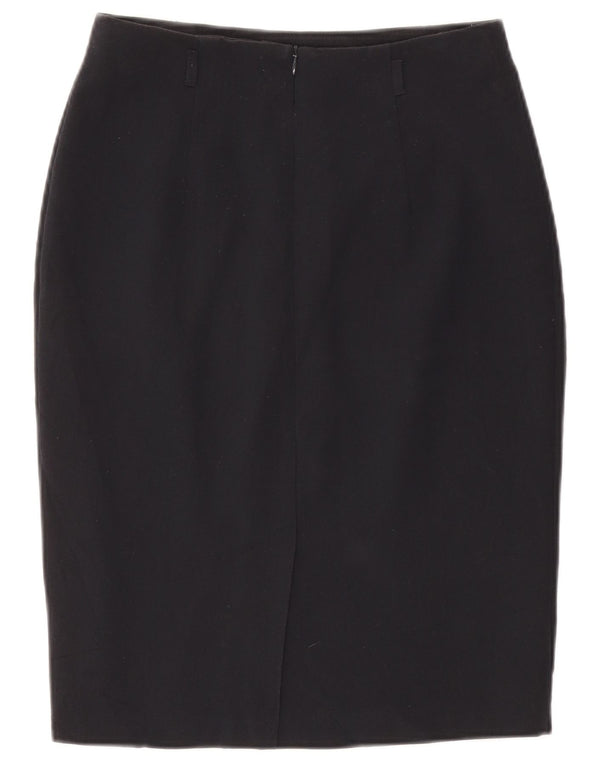 Gonna a tubino da donna Marks & Spencer UK 10 piccola W27 poliestere blu navy