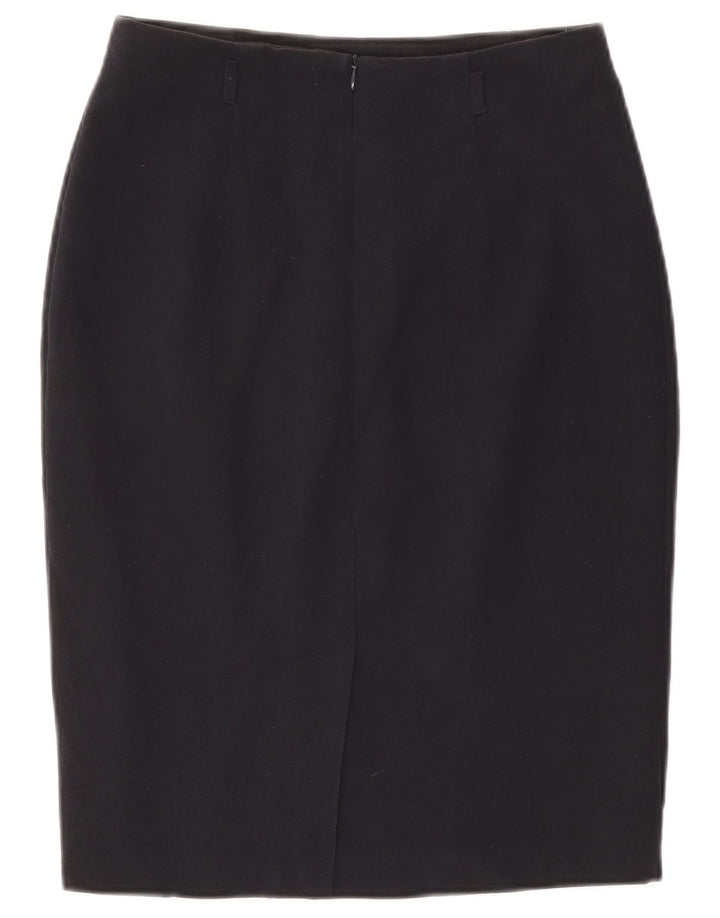 Gonna a tubino da donna Marks & Spencer UK 10 piccola W27 poliestere blu navy