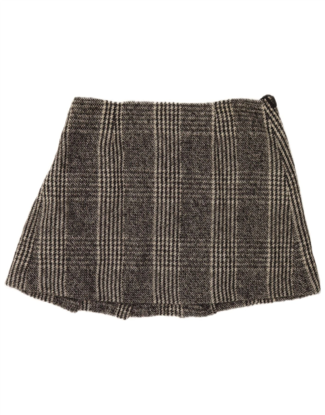 Mini gonna avvolgente da donna Max & Co. UK 14 grande W34 lana a quadri grigia