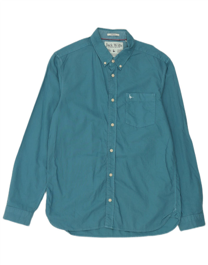 Camicia slim fit da uomo Jack Wills blu medio