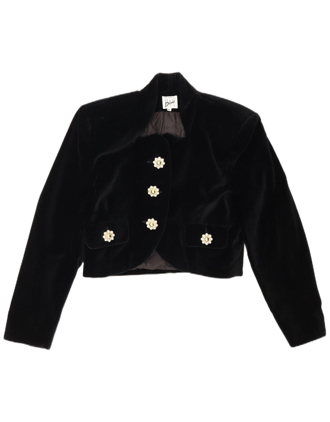 Giacca bolero in velluto da donna Max Dine IT 44 cotone nero medio