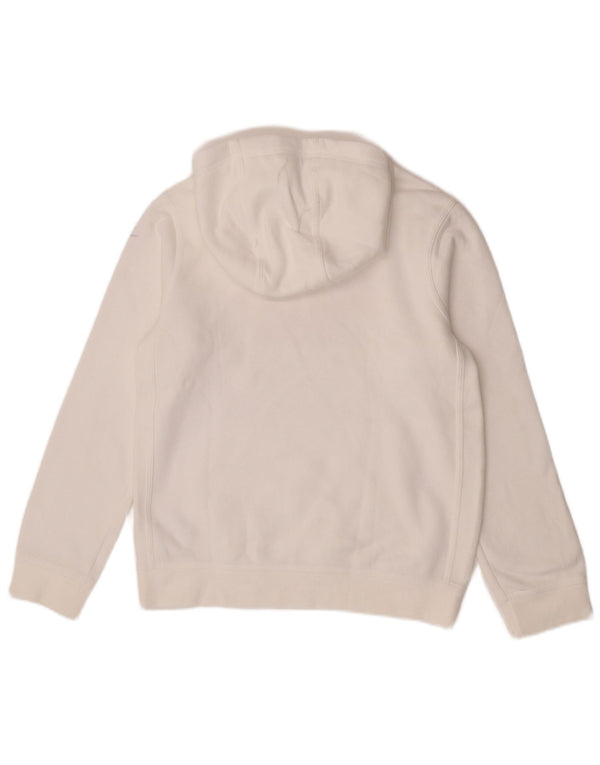 Nike Womens Graphic Hoodie Jumper UK 14 Large White Cotton