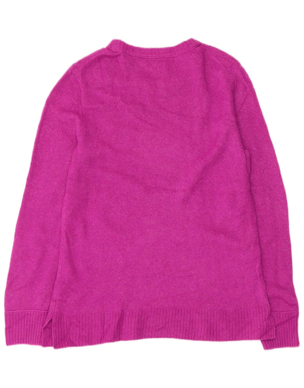 J. Crew Womens Boat Neck Jumper Sweater UK 10 Small Pink Acrylic