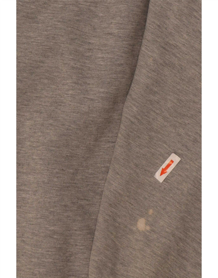 Felpa con cappuccio e zip Nike da uomo, grande, in cotone chiazzato grigio