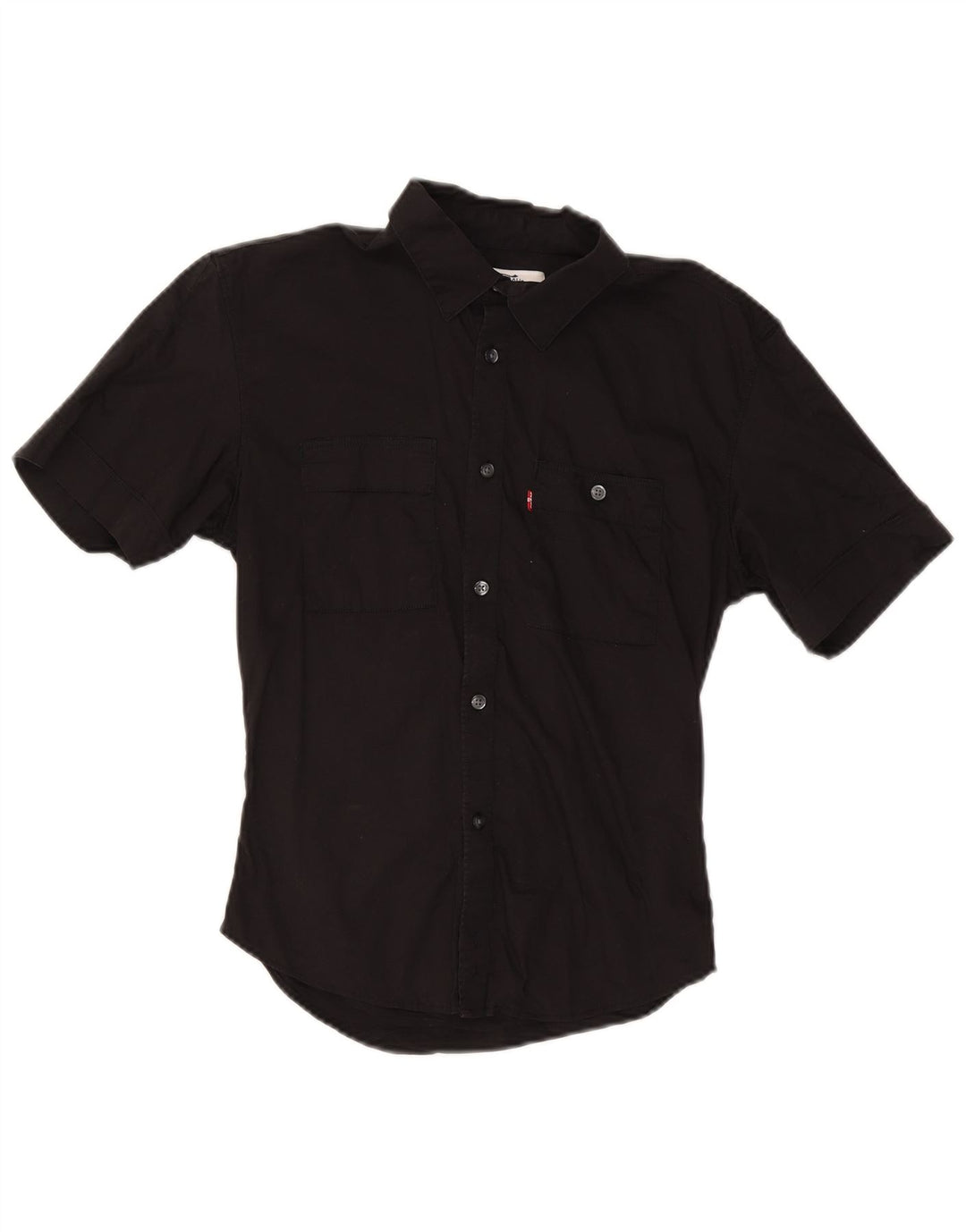 Camicia Levi's da uomo slim fit a maniche corte piccola in cotone nero