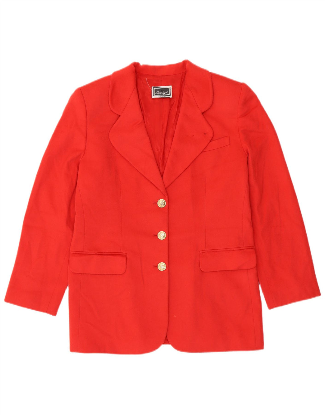 Luisa Spagnoli Giacca Blazer a 3 Bottoni da Donna IT 46 Large Rossa in Lana Vergine