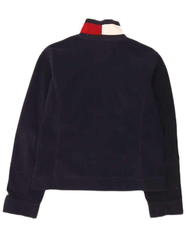 Giacca in pile da donna Tommy Hilfiger UK 16 Large Blu Navy Colourblock