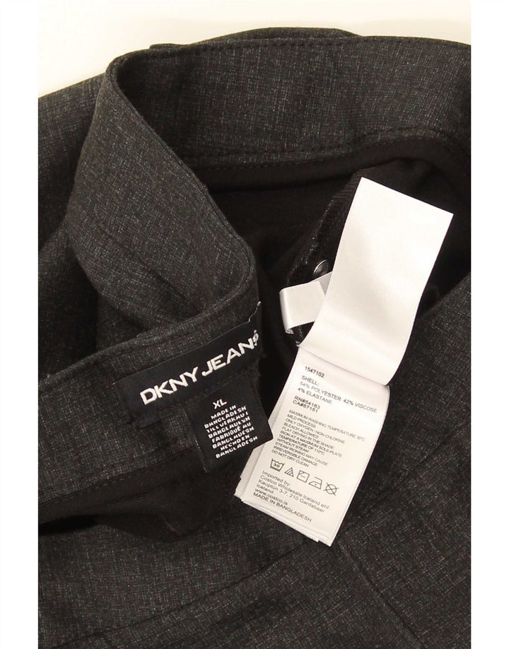 Pantaloni casual dritti da uomo Dkny XL W36 L29 poliestere nero