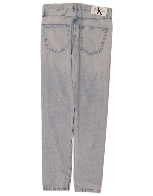 Jeans slim invecchiati da uomo Calvin Klein W30 L33 cotone blu
