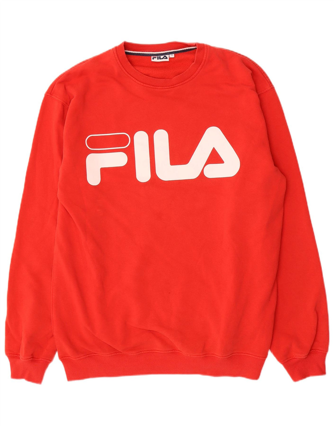 Felpa grafica da uomo Fila Maglione rosso medio in cotone