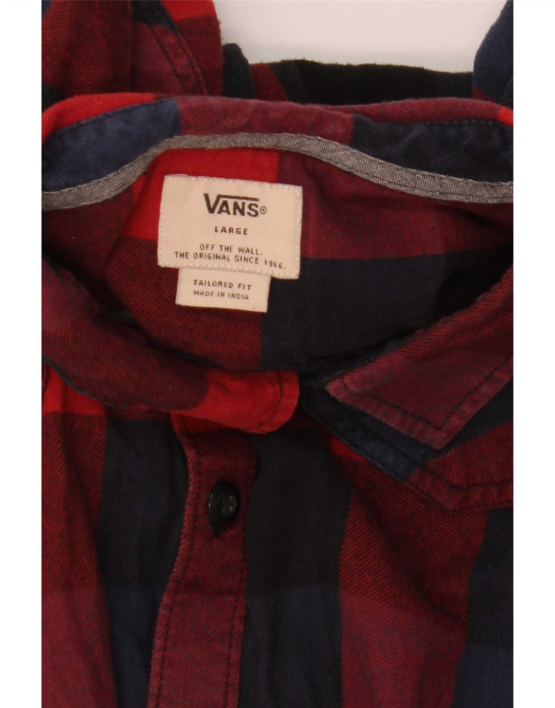 Camicia da uomo in flanella con vestibilità sartoriale Vans, vestibilità sartoriale, a quadri rossi grandi