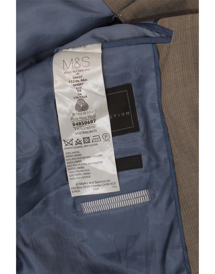 Giacca blazer a 2 bottoni da uomo Marks & Spencer UK 44 XL lana grigia