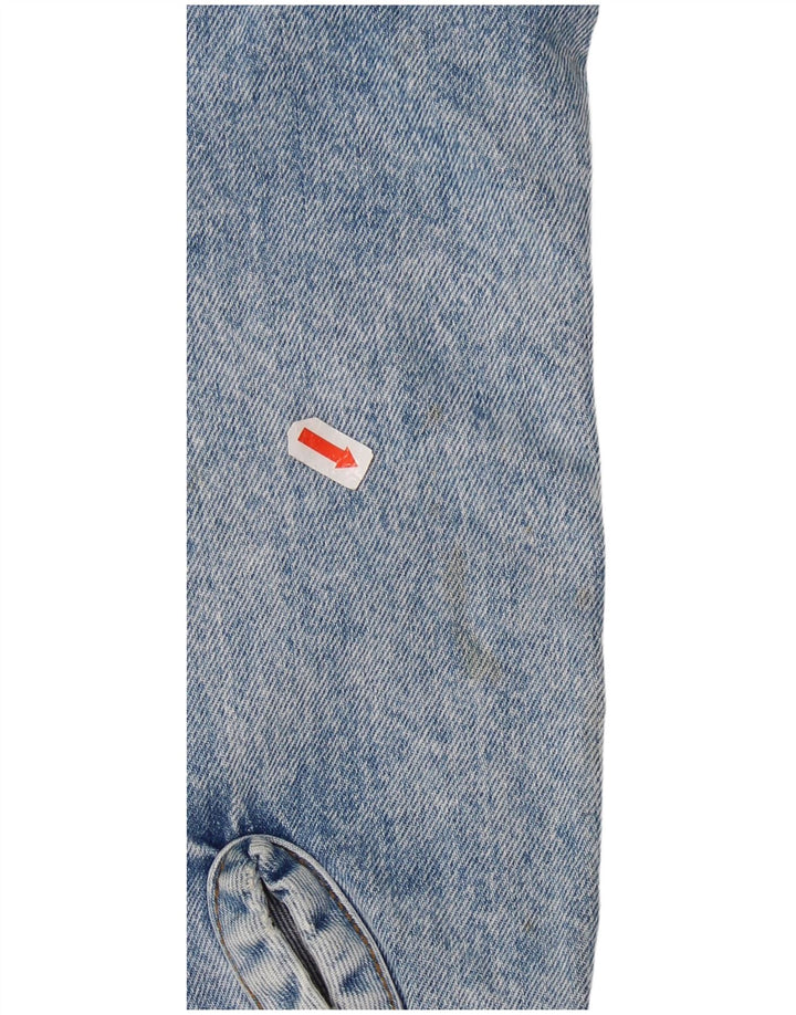 Giacca di jeans vintage da donna UK 12 cotone blu medio