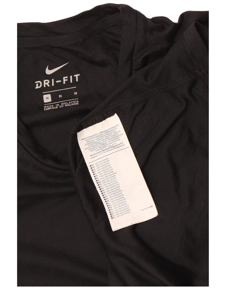 T-shirt Nike da uomo Dri Fit, top in poliestere nero medio