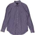 Camicia da uomo slim fit Brooksfield taglia 41 cotone gessato blu medio