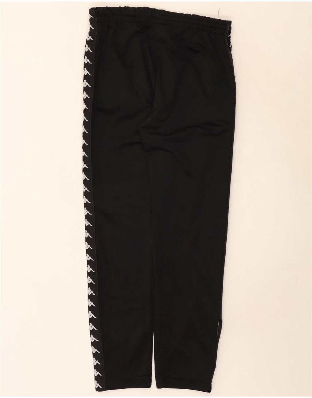 Pantaloni da tuta con grafica Kappa da uomo Joggers medio poliestere nero