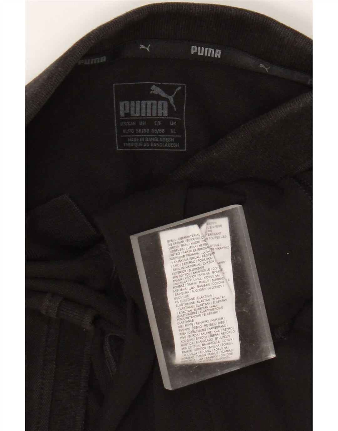 Polo Puma da uomo XL in cotone nero
